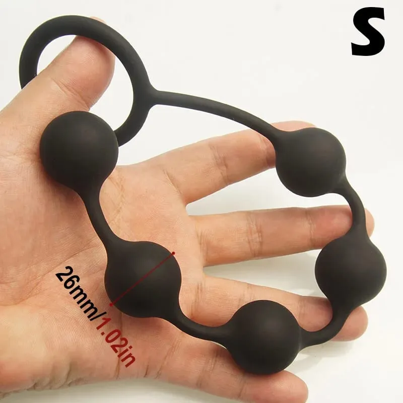 Anal Beads Sex Toys 5 Gradient Size Balls Butt Plugs for Depth Anus Training Analplug Buttplug Butplug — image 8