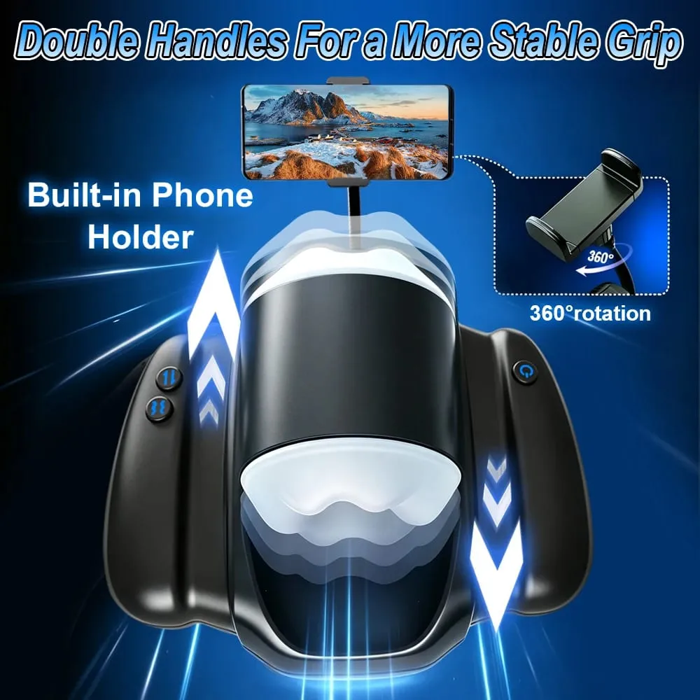 Automatic Telescopic Male Masturbation Cup With Holder Penile Stimulator Vaginal Pocket Pussy Adult Sex Machine for Men