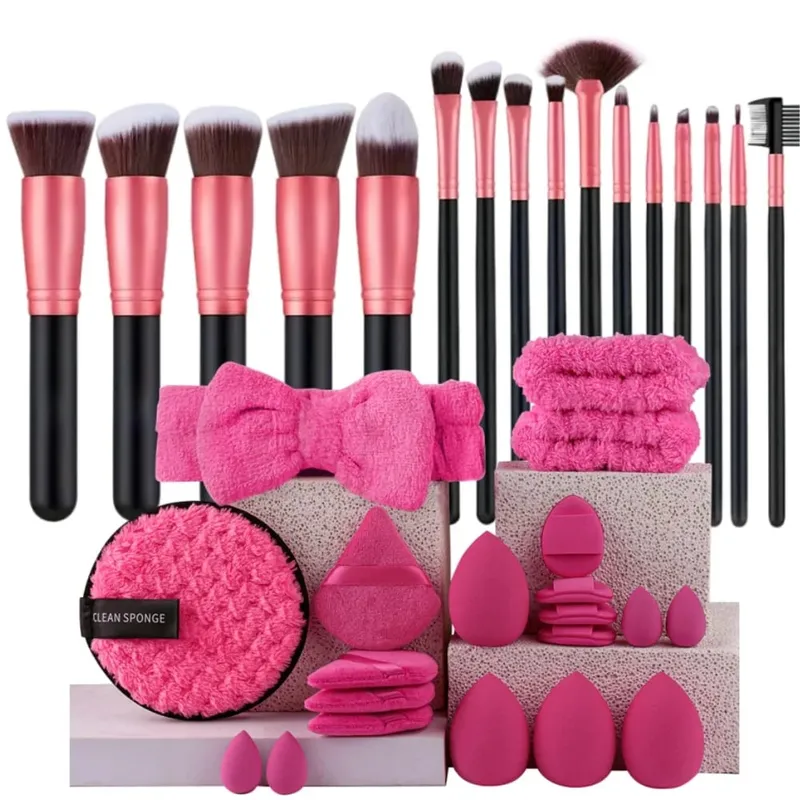 16Pcs Professional Makeup Brush Set Eye Shadow Contouring Foundation Highlight Setting Powder Blending Makeup Sponge Powder Puff — image 10