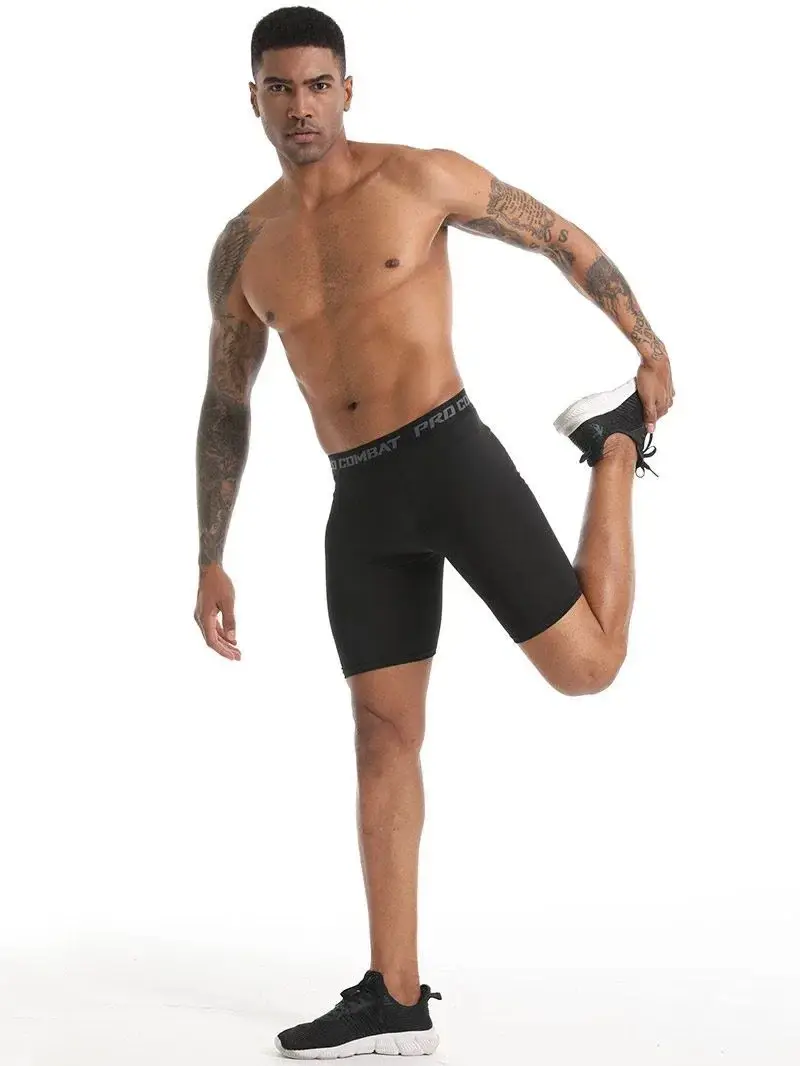 Men Boxers Sports Underwear Underpants Gym Shorts M L XL Black Quick-Drying Sweatpants Moisture Absorption Breathable Fitness — image 4