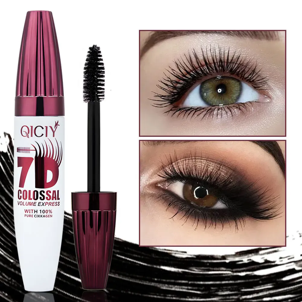 7D Volumizing &Curling Black Mascara Smudge-Proof Natural Lash Lift & Curl Flake-Free Non-Clumping Waterproof Eye Makeup Mascara — image 5
