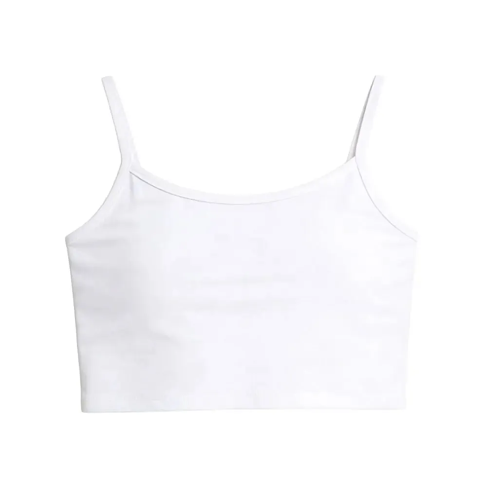 Casual U Neck Summer Tank Tops Slim Sleeveless Cami Top Shirt Underwear Camisoles Fitted Tops for Women — image 2