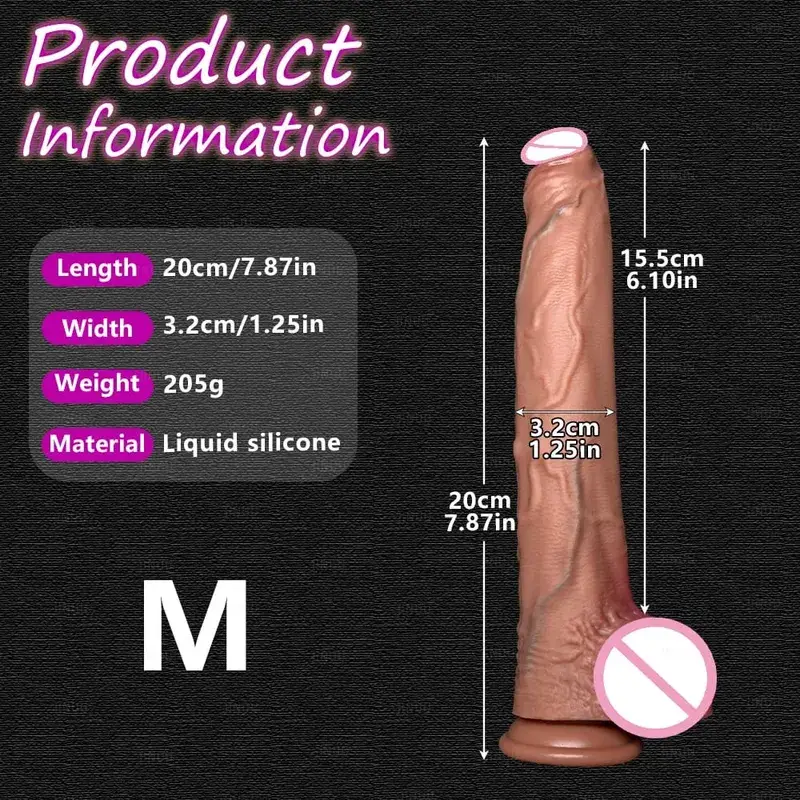 Realistic 5 Sizes Big Dildo Silicone Suction Cup Huge Penis Couples Masturbation Soft Cock Woman Man Anal Adult Sex Toy — image 9