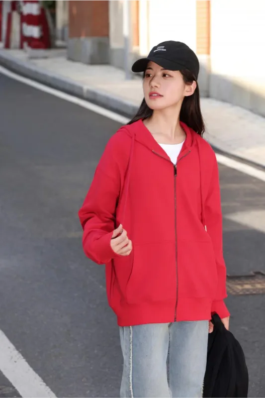 Hoodie Fesyen, Hoodie, Jaket Zip Tersuai, Cardigan, Logo Bercetak, Logo Bersulam, Pakaian Kapas Tulen Lelaki dan Wanita