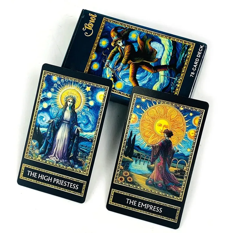 New Tarot Cards A 78 Cards Deck English Version Fortune Telling Divination Deck Game For Family Party Card Game New Year Gifts — image 1