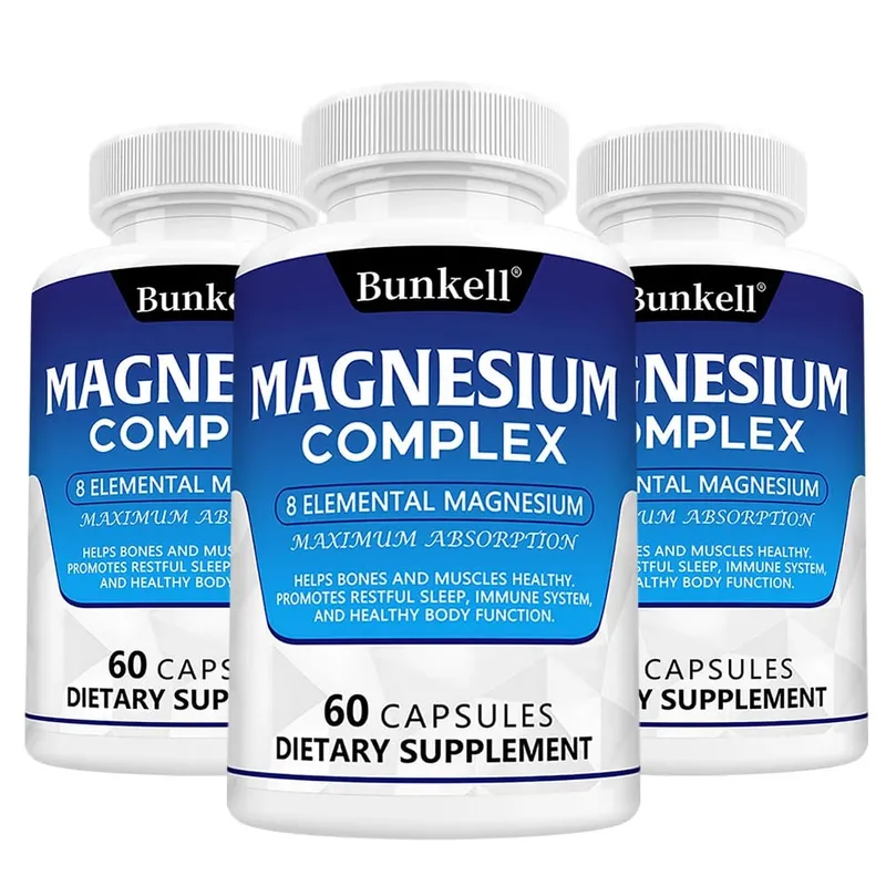 Magnesium Complex 120 Capsules - Bone Muscle & Heart Health Supplement Sleep Support Muscle Relaxation Stress & Anxiety Relief — image 11