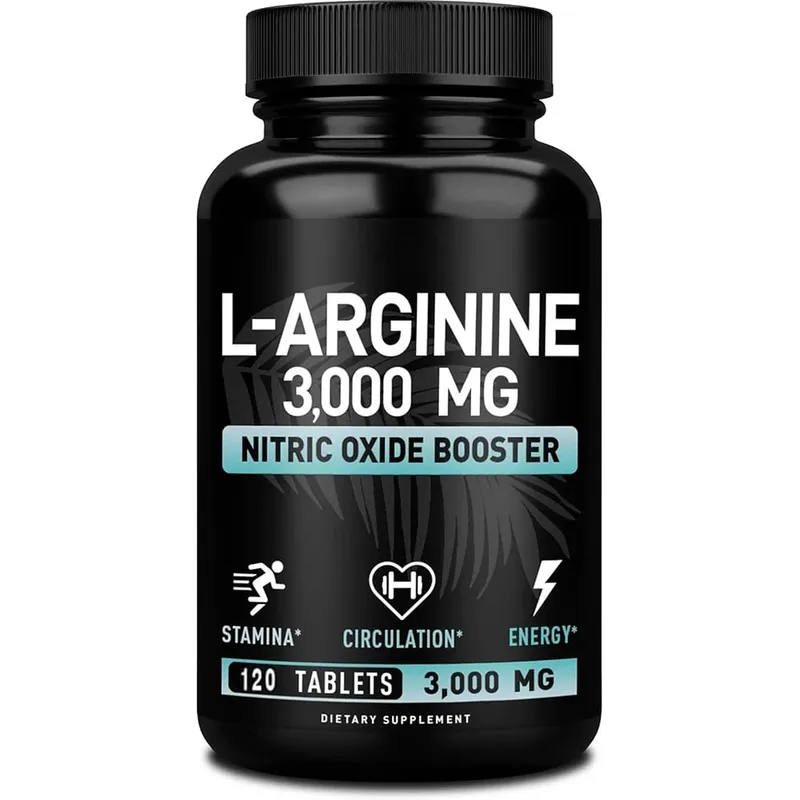 L Arginine 3000mg for Men Women Muscle Mass Supplement for Endurance Energy and Heart Health Support During Exercise Non-GMO