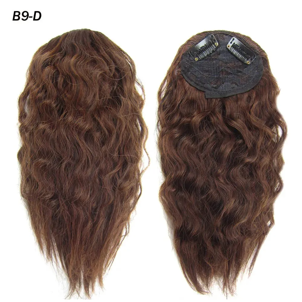 Zolin Short Kinky Curly Hair Bangs Extension With 2Clips One Piece Clip in Hair Black Light Brown Synthetic Hairpiece For Girls — image 6