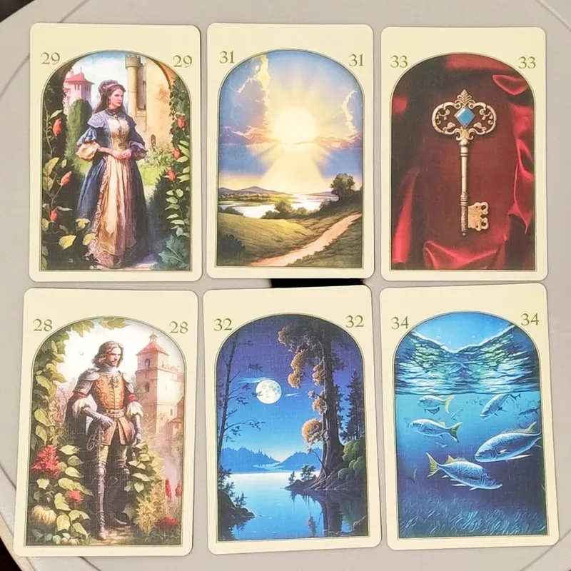 Printed on 350GSM Double-embossed Cardstock Medieval Lenormand Oracle Deck 9*6cm 36 Pcs Cards — image 5