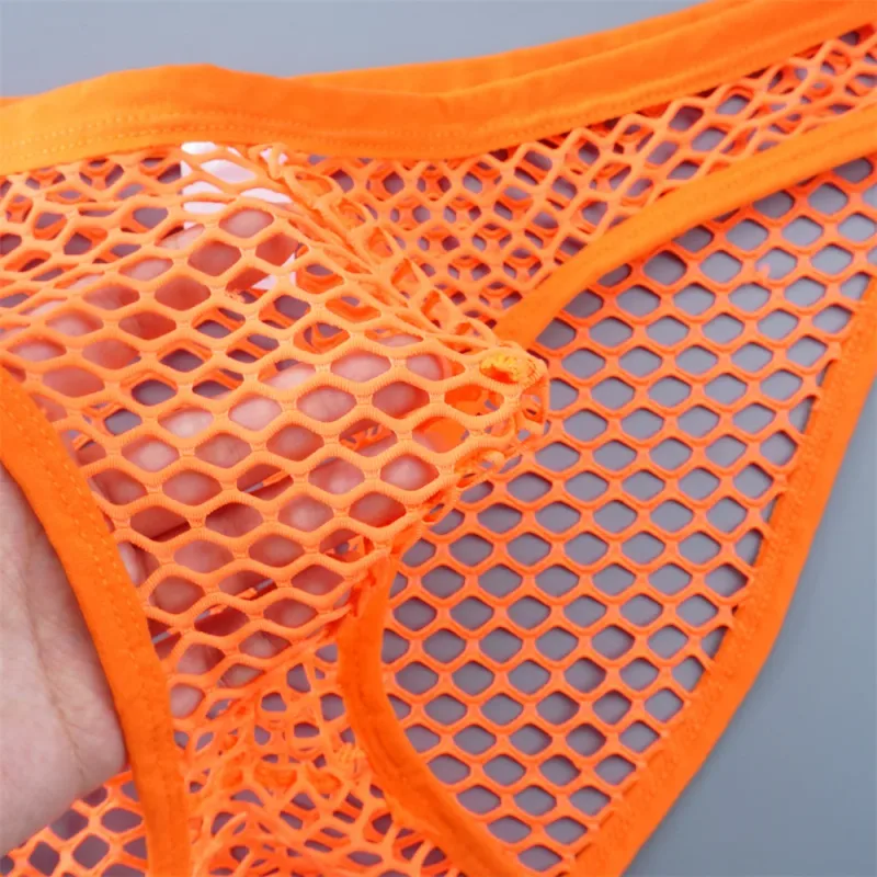 Sexy Man Fishnet Mesh Underwear See Through Male Briefs Breathable and Comfortable High Quality Low Waist Panties — image 8