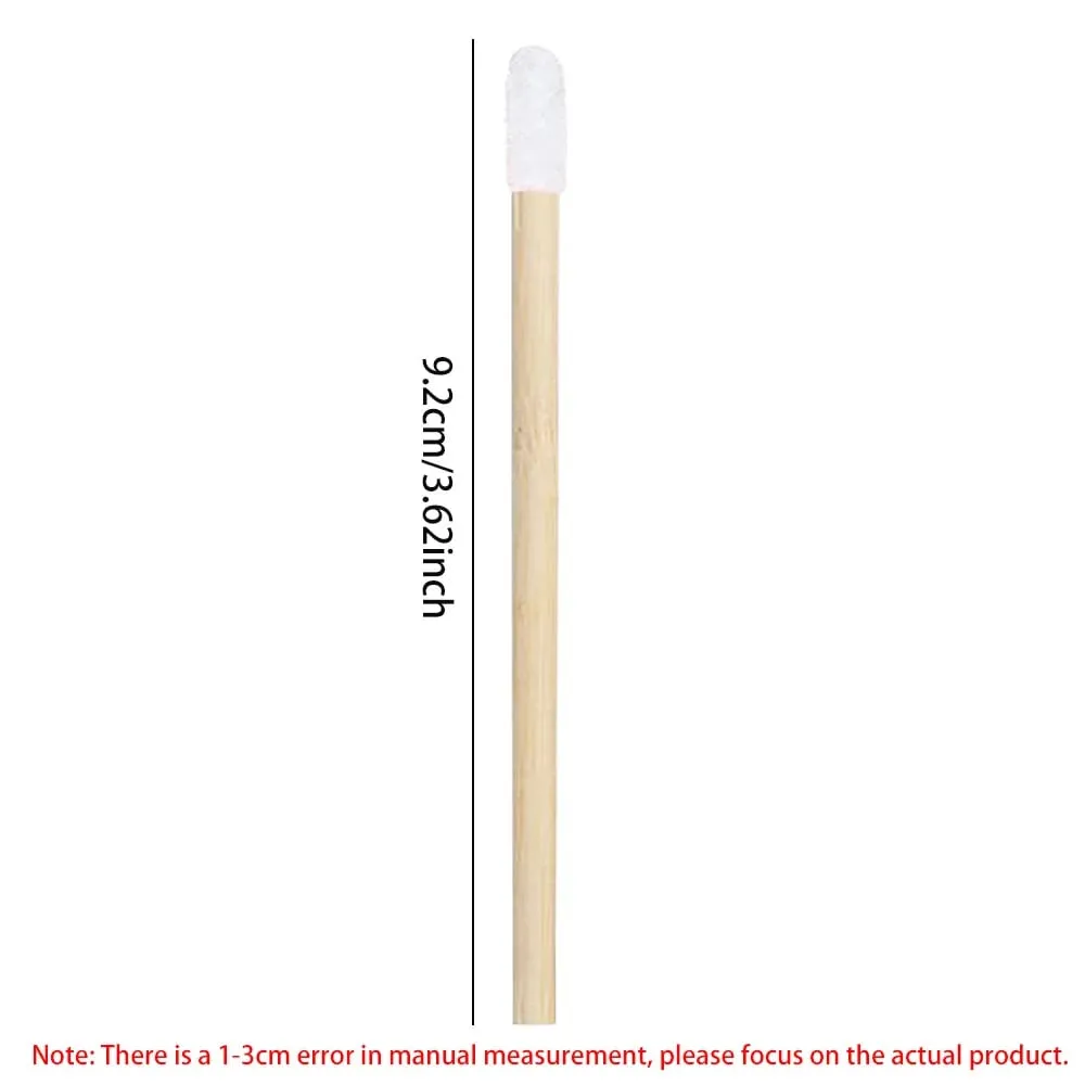 50/100pcs Lip Brushes Bamboo Handle Lip Brushes Lipstick Gloss Wands Applicator Makeup Tool For Eyelashes Extension Accessories — image 2