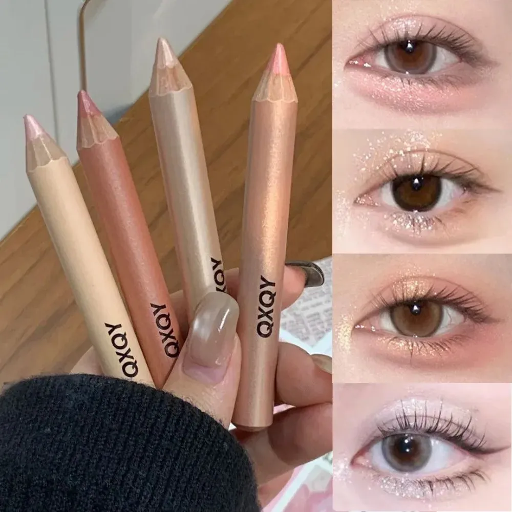 1/2/4pcs Shimmer Aegyo Sal Eye Liner Pencil Under‑Eye Highlighter Glitter Pink Eyeshadow Nude Champagne Eye Contour Makeup