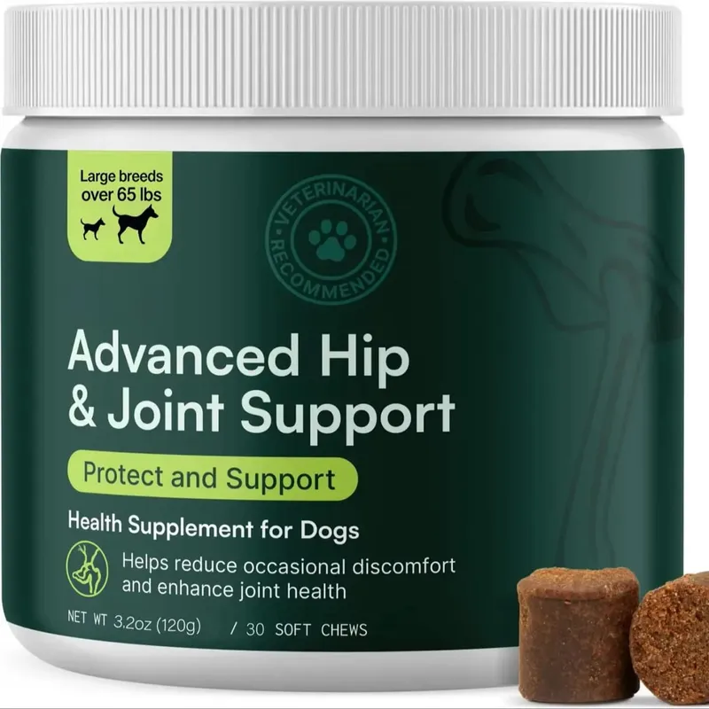Suplemen Pinggul dan Sendi Anjing Tingkat Lanjut untuk Anjing Ras Kecil & Menengah - Glucosamine Chondroitin Omega 3 MSM Green Lipped Mussel