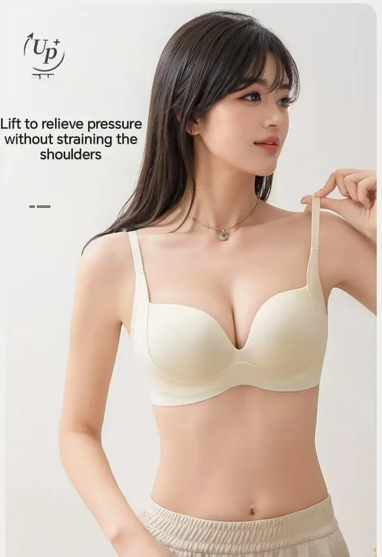 2025 Seamless Push up Bra Small Breast Gathering Enlarging Anti-Sagging Thin Top Thick Bottom No Underwire Lingerie for Women — image 4