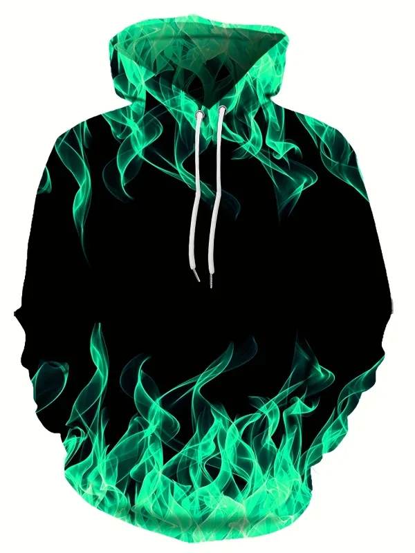 2024 Creative Flame 3D Print Hoodie Cool Hoodies Mens Spring Autumn Pullover Hooded Sweatshirt Oversized Harajuku Y2k Clothes — image 7