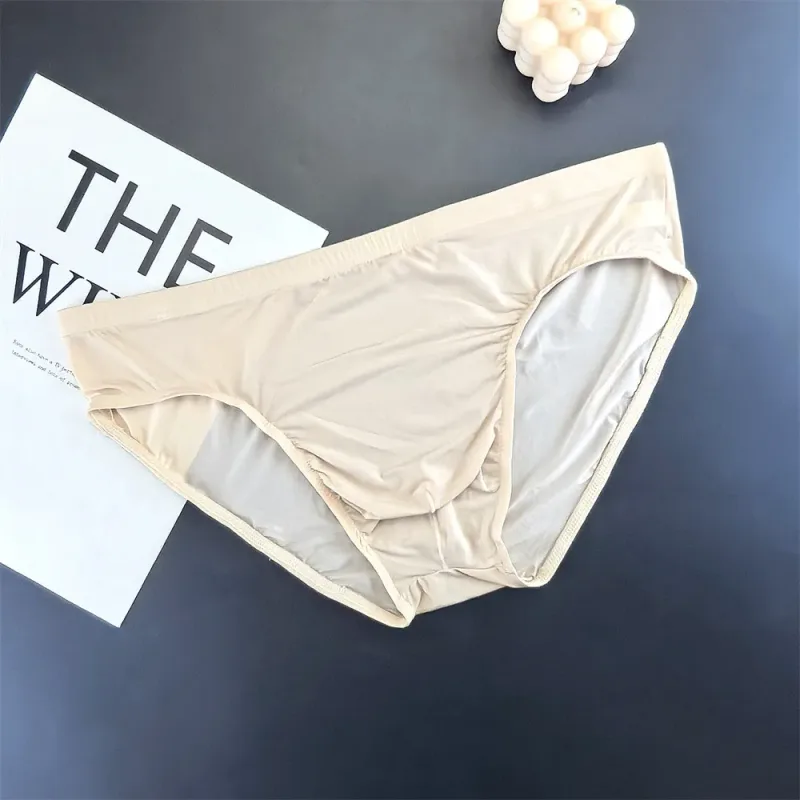 Business Men Ice Silk Briefs Quick Dry Seamless Nylon Male U Pouch Convex Underwear Sexy Plus Size Underpants Lingerie — image 20