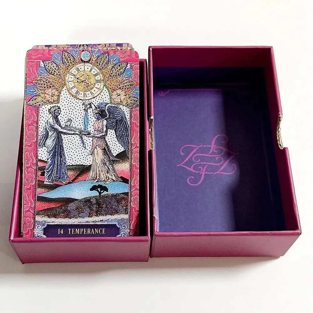 Double-embossed The Zerner-Farber Tarot Deck 78 Pcs Collage Art Tarot Cards 10.5*6cm Spiritual Divination Tool in Rigid Box — image 3