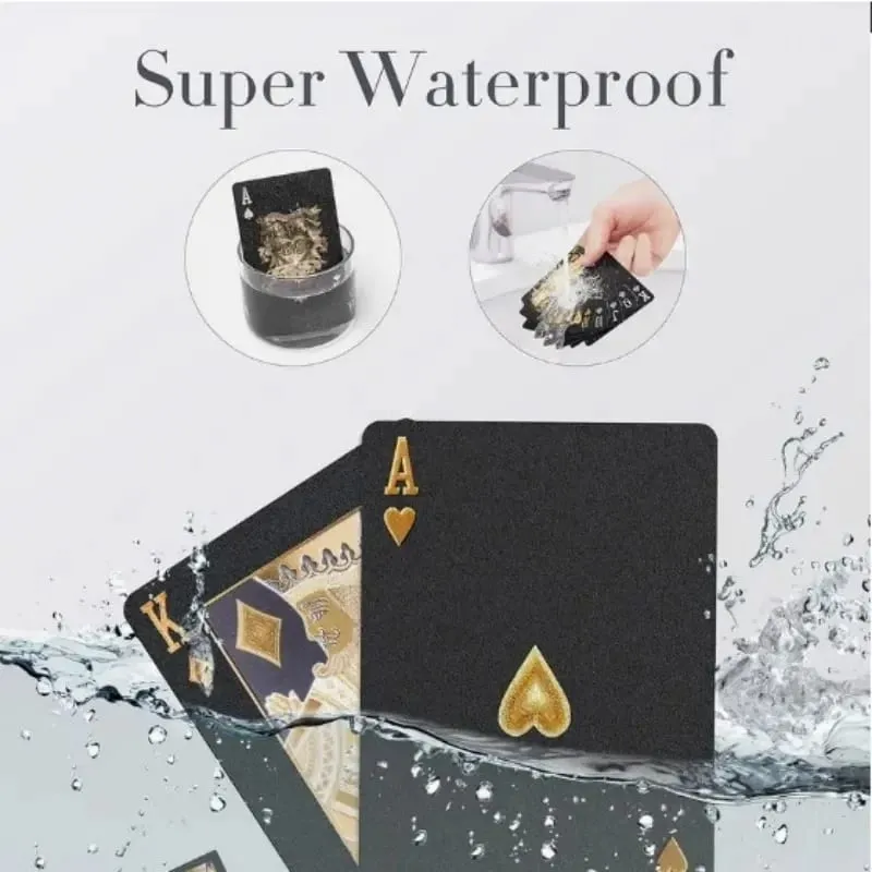 Black Rose Deck Poker Frosted Waterproof Plastic Playing Cards Texas Poker Collection Commemorative Chess Practical Party Gift — image 4