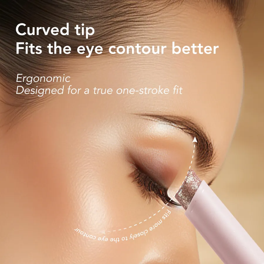 Jelly Eyeshadow Stick Holographic Pearl Shimmer and Delicate Glitter for Eye Brightening