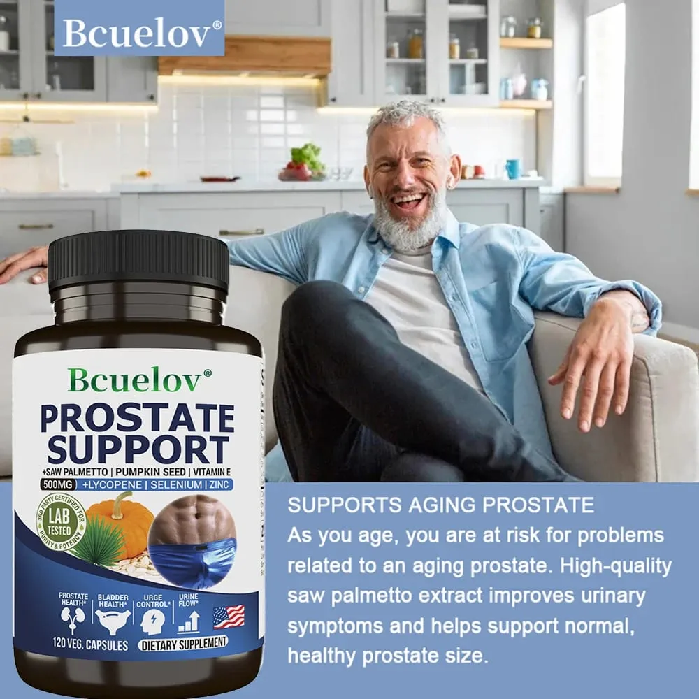 Men's Prostate and Bladder Support Capsules - Saw Palmetto Lycopene Pumpkin Selenium - Reduces Urinary Frequency — image 6