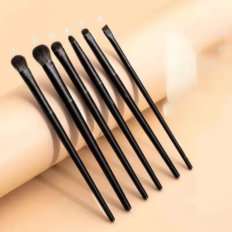 5/6pcs Convenient Multi-use Eyeshadow Brushes Soft with Plastic Handle Smudge Makeup Brushes Make Up Tools — image 7
