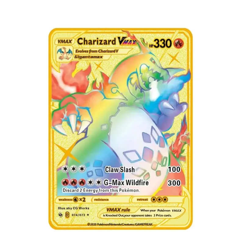 Pokemon Metal Game Collection Card Anime Figure Charizard Pikachu Blastoise Mewtwo Battle Collection Carte Card Toy Gift — image 28