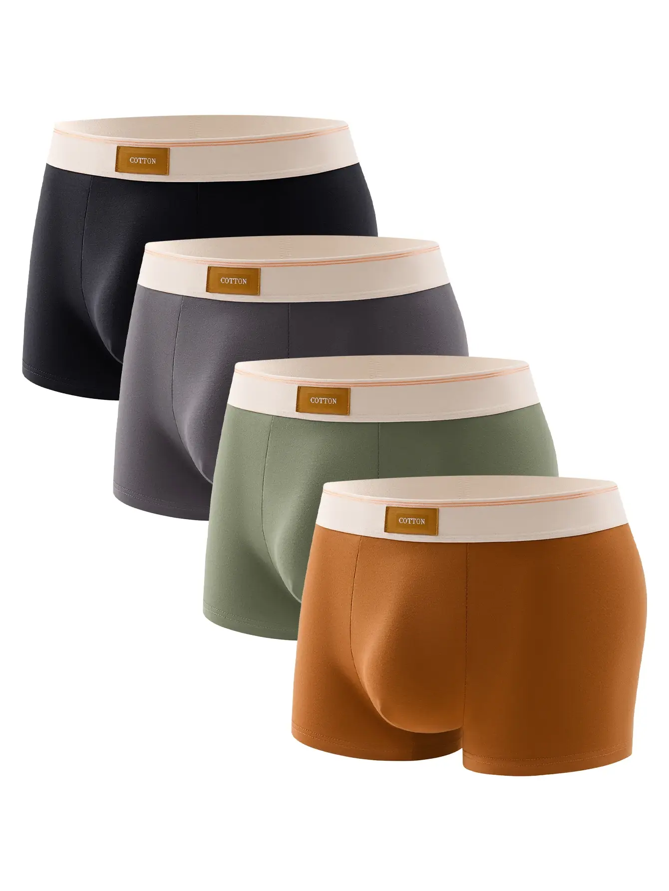 Boxer da uomo in cotone di alta qualità 3 pezzi Boxer sportivi morbidi e sani Casual alla moda Pantaloncini da uomo alla moda Biancheria intima — image 11