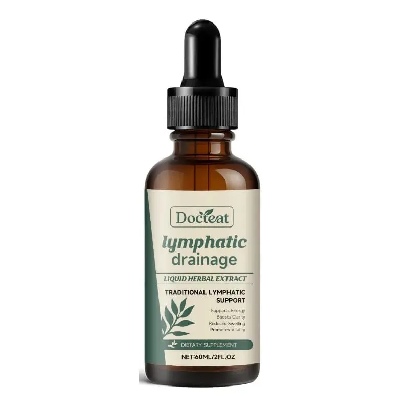 Lymphatic Drainage Drops 60ml Help Bloat Relief Immune System Health Extract with Cleavers Red Clover Stillingia Prickly Ash