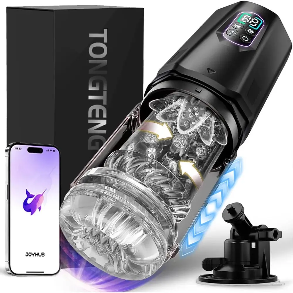 Automatic Masturbator Stroker Adult Toys with 7 Thrusting Rotating 7 Licking Vibrating Modes Hands-Free Sex Machine Pocket Pussy — image 1