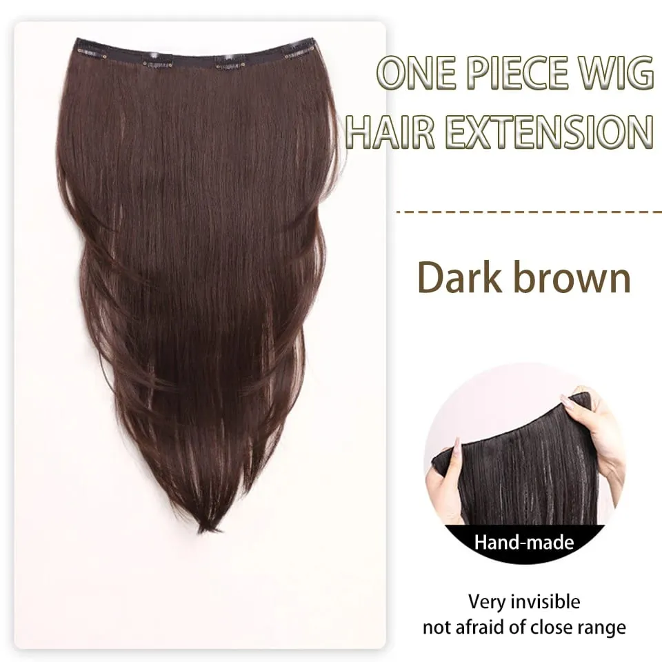 Synthetic High-layer Inward Curl Wig Extensions One-Piece Ultra-thin Invisible Hair Extension For Girl Party Halloween Christmas — image 8