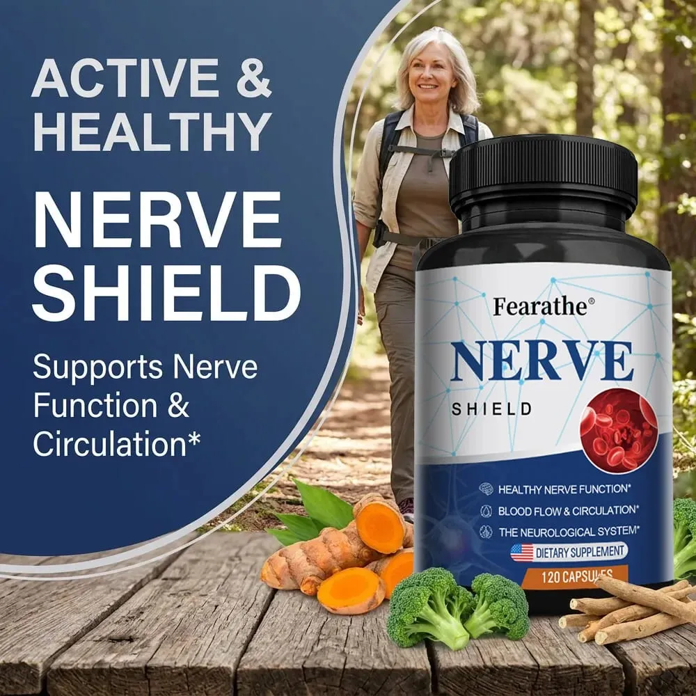 Nerve Support Supplement - B Vitamins Supports Nerve & Brain Function Neurotransmitters Blood Circulation & Joint Health — image 6