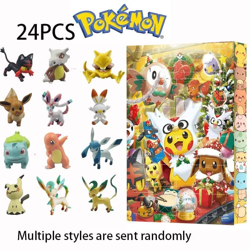 24 ΤΕΜ/Σετ Pokemon Christmas Advent Calendar Cute Pikachu Charizard PVC Μικρή φιγούρα anime Κουτί έκπληξη Δώρο γενεθλίων απόκριες — image 10