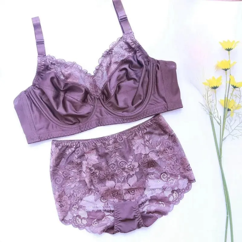 B C D E F G BH en panty sets Ondergoed Kanten lingerieset Dunne Grote maten kleding 2 Tweedelige verstelbare bh's voor slipjes Dames — image 5