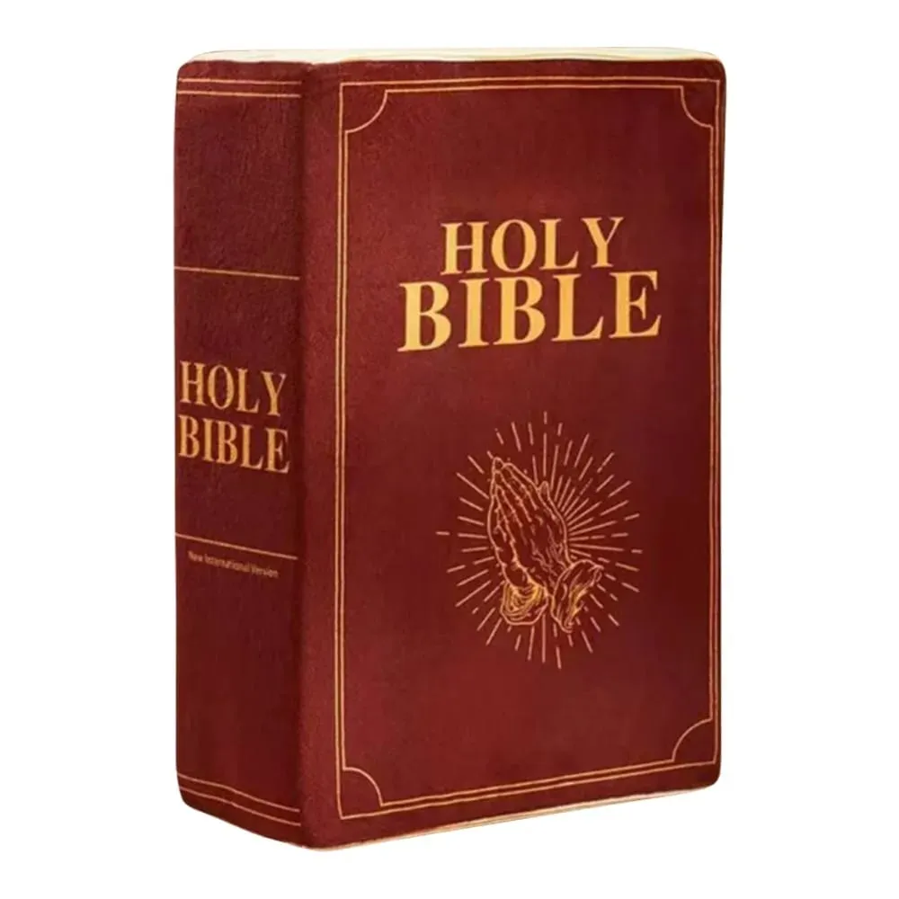 Living Room Realistic Looking Bible Pillow Sofa Cushion Plush Toy Bible Throw Pillow 33*22cm Home Decor Bible Cushion Bedroom