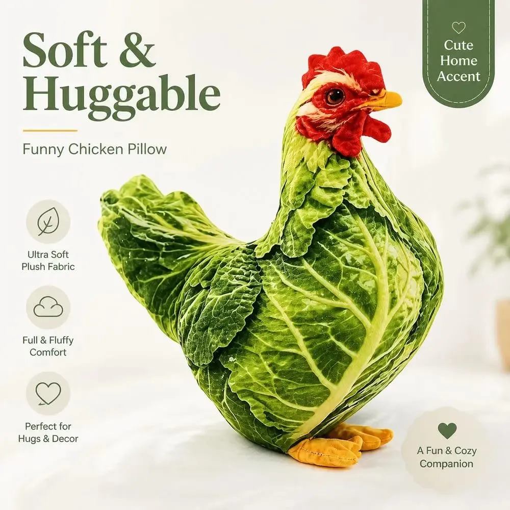 Plush Material Animal Body Pillow PP Cotton Filled 30cm Size Animal Cushion Doll Toys Soft Texture 35cm Chicken Pillow For Men — image 2