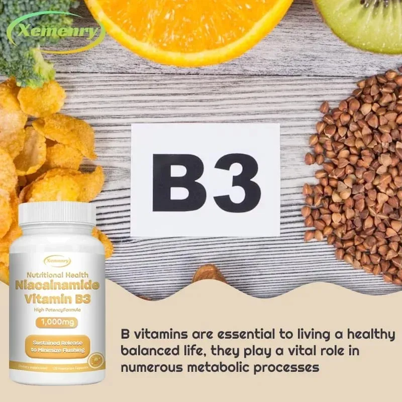 Niacinamide Vitamin B3 Capsules - Supports Brain Function and Heart Health Boosts Energy Production and Enhances Immunity — image 5