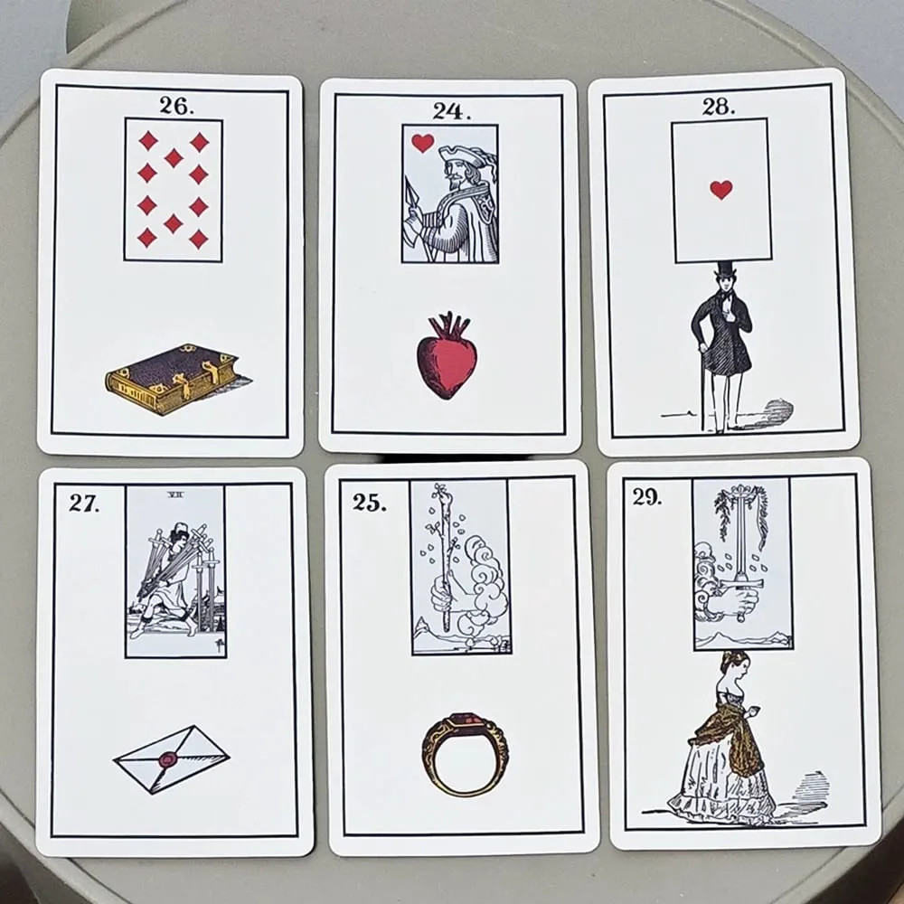 TheNew York Lenormand Deck – Historical 9*6cm 36-Card Divination Deck Vintage Style Cartomancy Cards Double-embossed — image 5