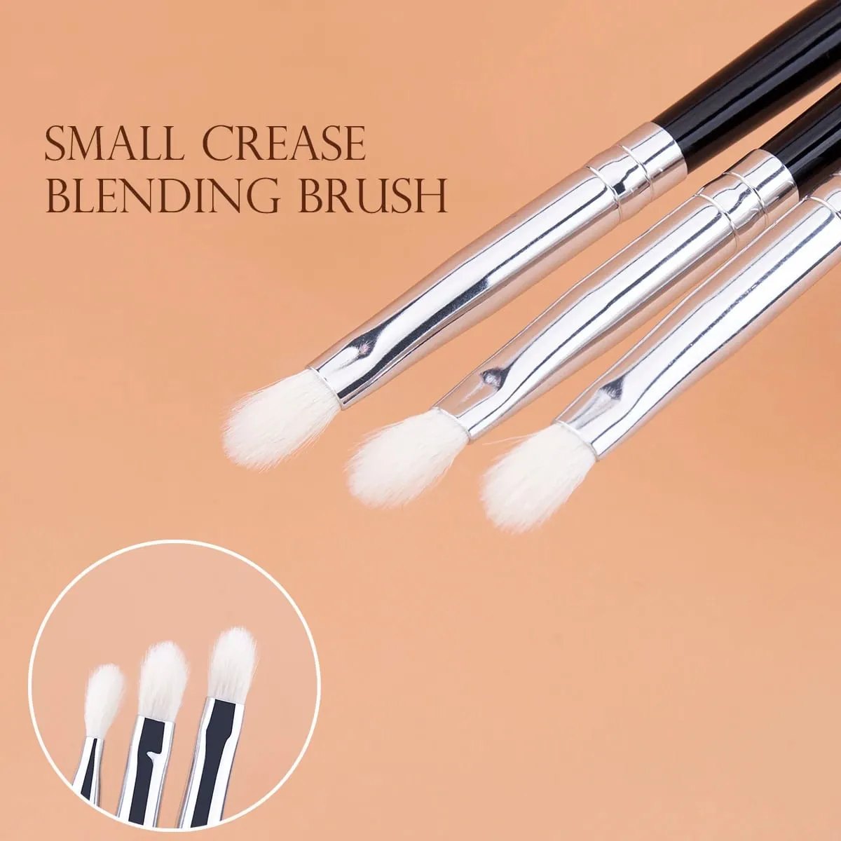 Eyeshadow Blending Brush Goat Hair 100% Small Crease Blending Makeup Brushes Precise Eye Shadow Blending Makeup Tools — image 2