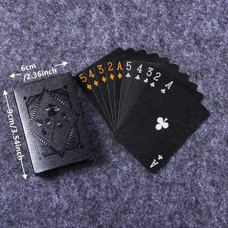 -Color Black Gold Playing Card Game Card Group Waterproof Poker Suit Magic Dmagic Package Board Game Collection Entertainment — image 6
