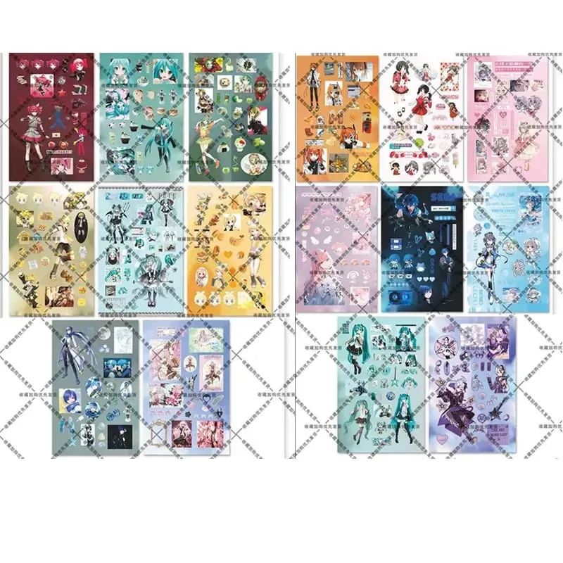 Hatsune Miku -Project DIVA- Sticker Hatsune Miku Kagamine Rin/Len Anime Peripheral Journal Material Sticker 8 Sheets New Gifts — image 9