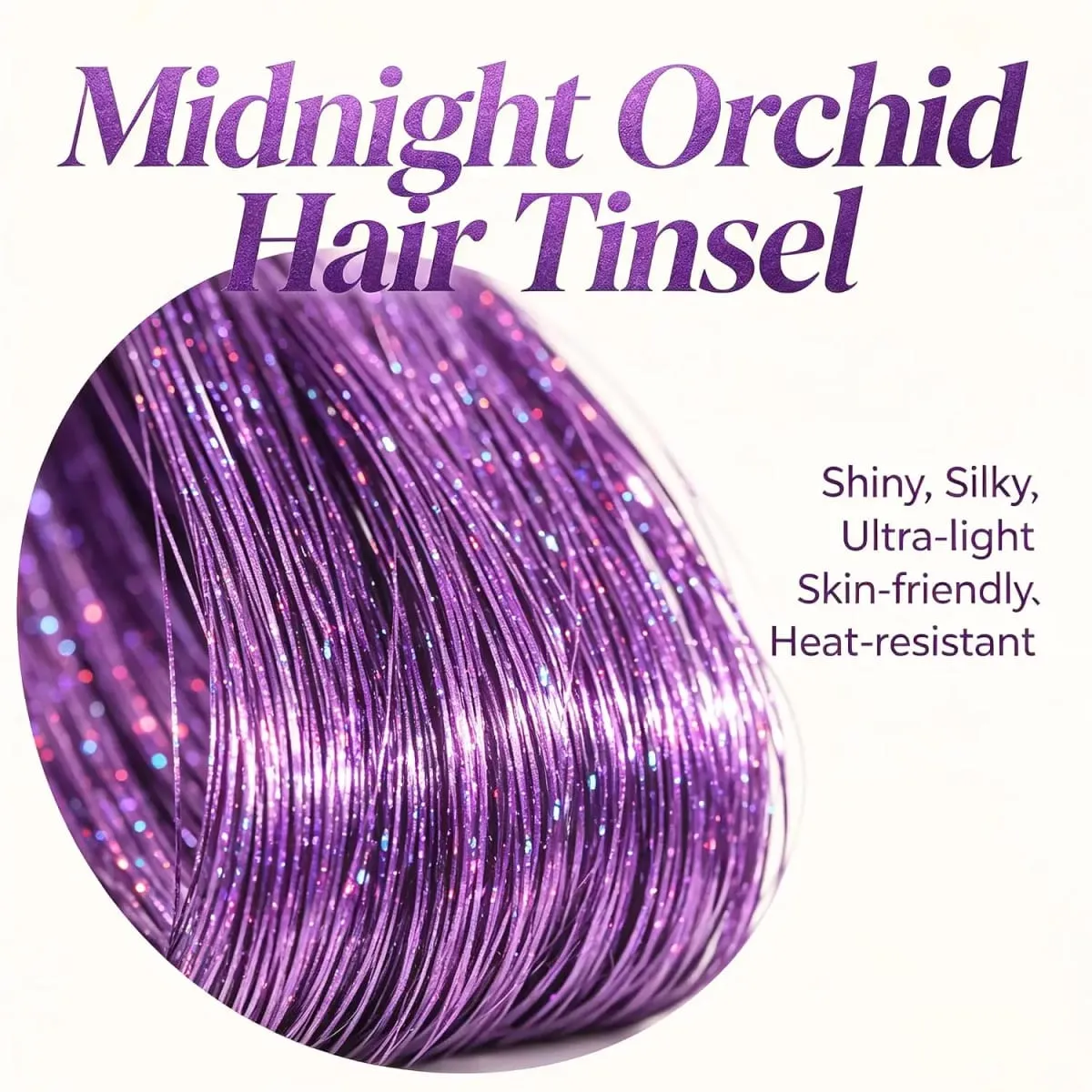 12 Pcs Clip in Hair Tinsel Sparkly Glitter Fairy Hair Extensions Shiny Hair Accessories For Girls Women Kids Party Festival — image 3