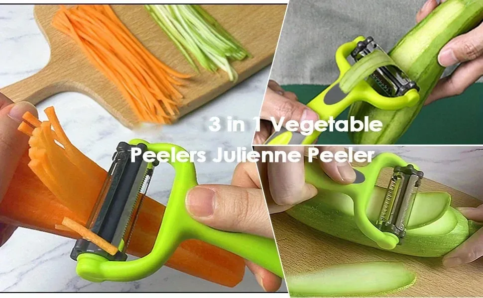 3-in-1 Multifunctional Fruit & Vegetable Peeler Paring Knife Grater & Shredder - The Ultimate Kitchen Tool Kitchen Accessories — image 8
