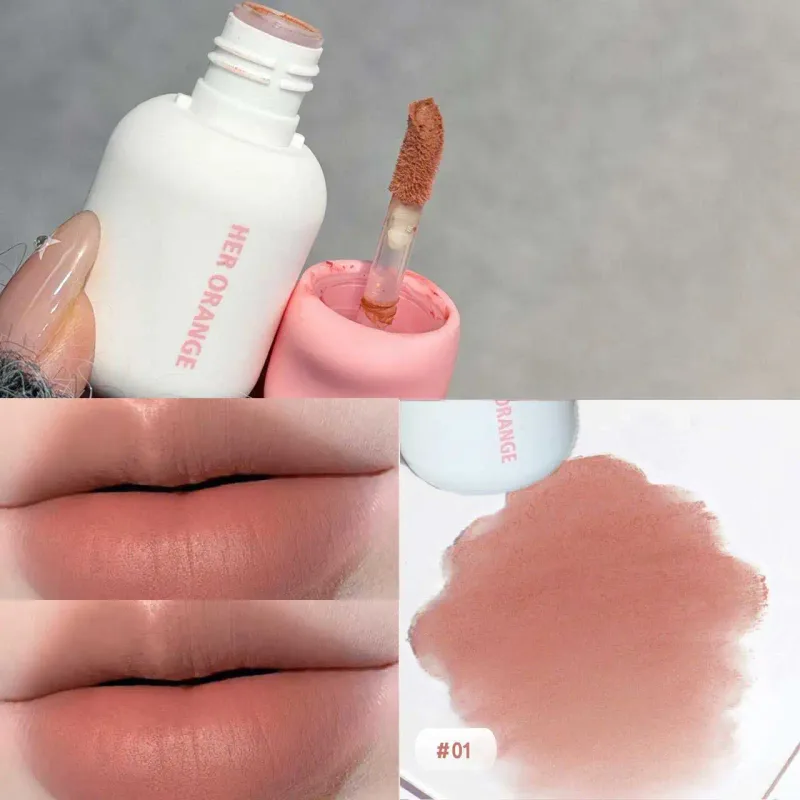 Herorange Soft Matte Lip Mud Nevysychající dlouhé nošení pro každodenní dojíždění Cenově dostupný make-up — image 12