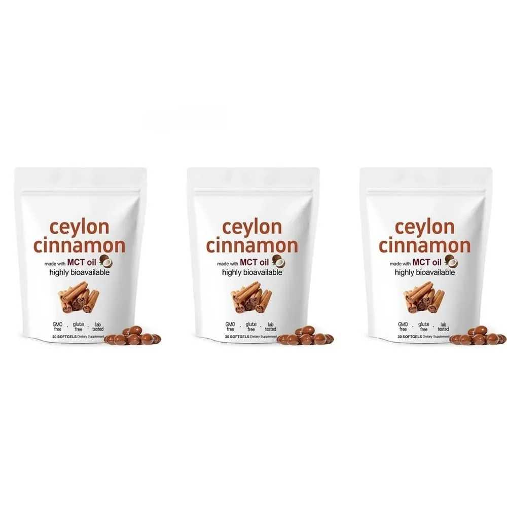 Ceylon Cinnamon 600mg 12-1 Extract Softgels 7200mg Equivalent MCT Oil Highly Bioavailable Daily Dietary Supplement 30 Softgels — image 8
