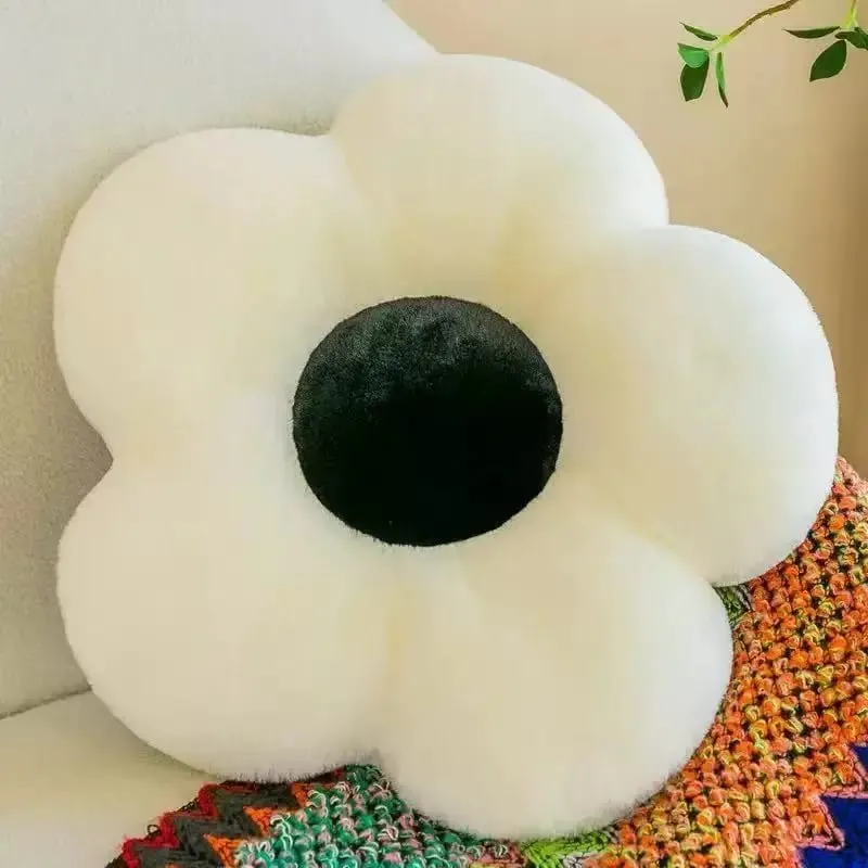 Generic Flower Shaped Plush Seat Cushion Soft Memory Cotton Round Pillow For Chair Bedroom Window Sofa Home Decor — image 19