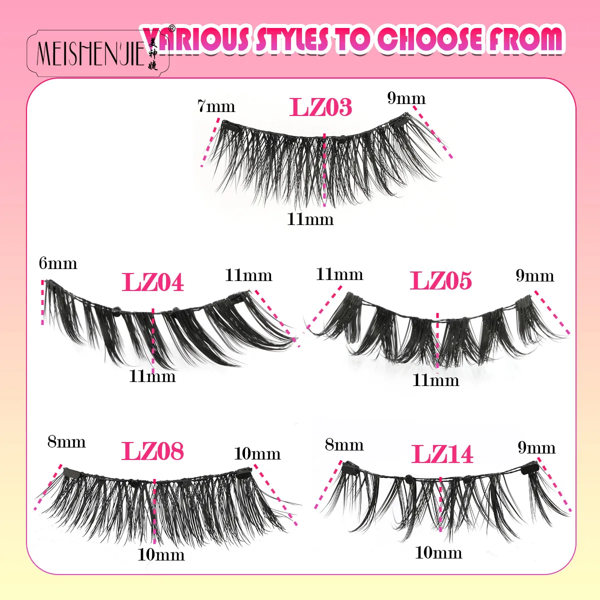 Magnetic Eyelashes 1Pcs No Glue Needed Reusable Natural Look 3D Lashes Easy Apply Soft Magnetic Lashes Kit for Eye Makeup
