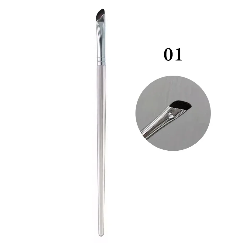 1/2/3PCS Professional Ultra Thin Angled Eye Liner Brush Fine Angle Flat Eyebrow Contour Makeup Detail Brushes Face Makeup Tools — image 11