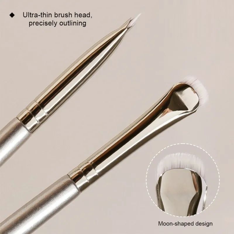 2pcs Curved Eyeliner Makeup Brushes Precision Soft Eyeshadow Smudge Tool Sharp Thin Small Eye Cosmetic Brushes for Precision Eye — image 5