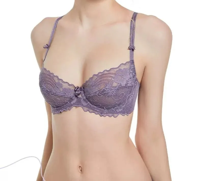 Victorian Lace Purple Underwear Set Soft Underwire Bralette Ultra Thin Anti-sagging Elegant Female Underwear Set — image 8