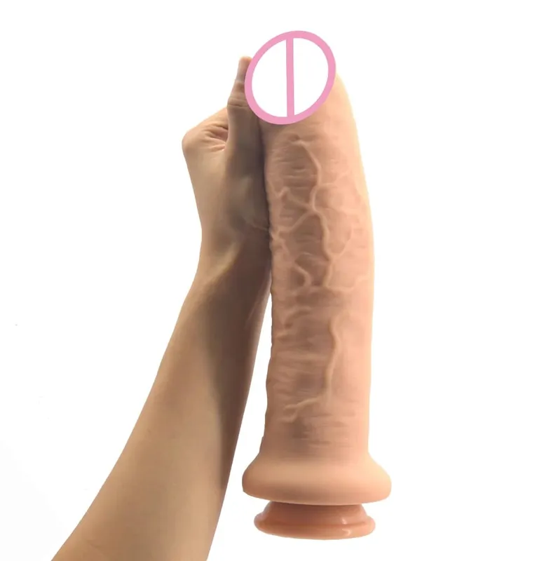 11.2 "ซิลิโคนยักษ์สมจริงDildoขนาดใหญ่Penis Anal Dildoขนาดใหญ่เส้นรอบวงหญิงMasturbatorดูดผิวสีผลิตภัณฑ์ — image 8